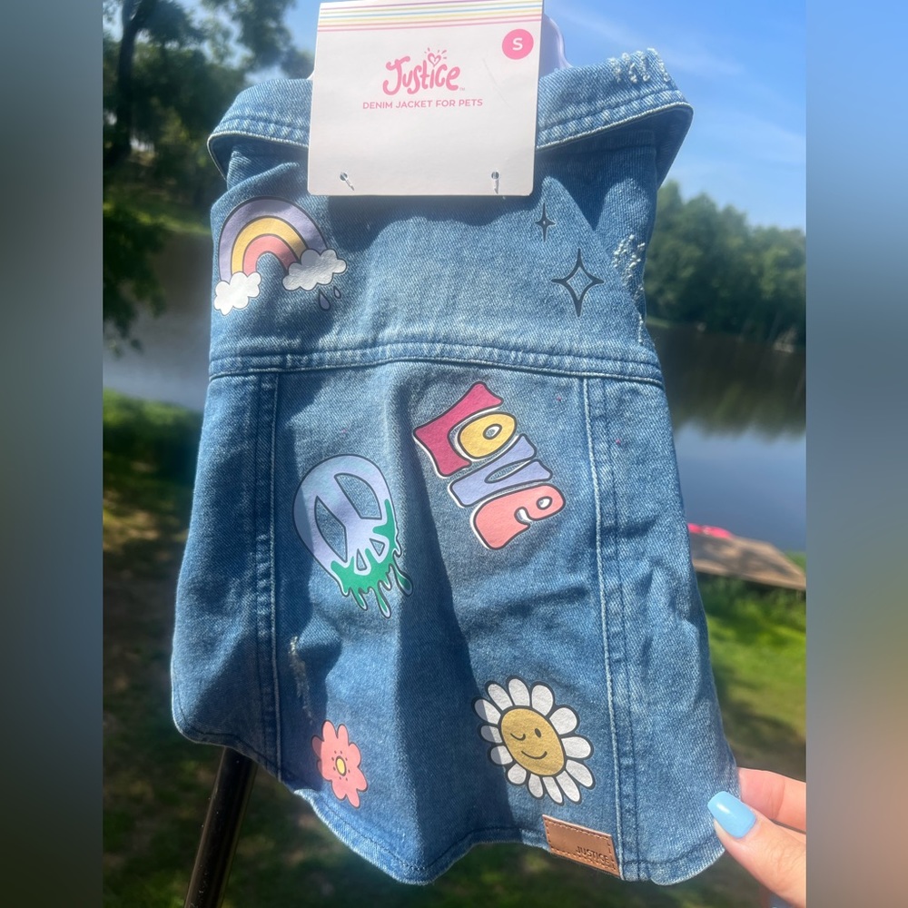 NWT Justice Denim Jacket for Dogs